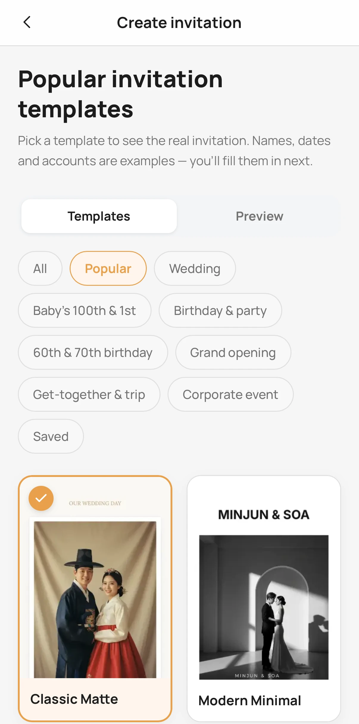 135 invitations